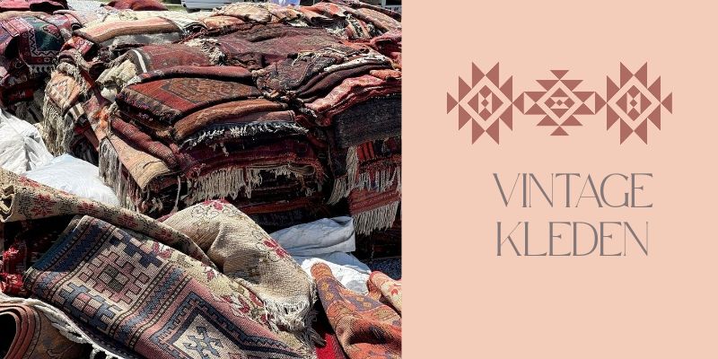 Vintage kelims en vloerkleden uit Turkije voor een eclectisch boho Marokkaans of landelijk interieur